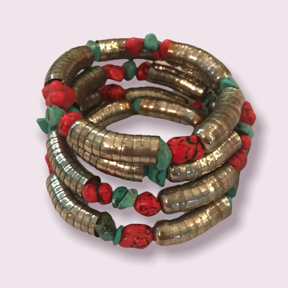 • Boho Coil Bracelet •